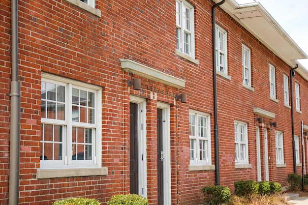 A red brick building with the number 41 on the front.