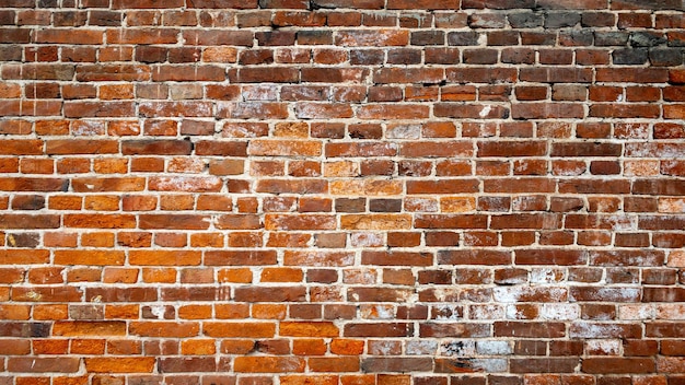 Red brick wall background Red brick wall texture grunge background with vignetted corners to interior design