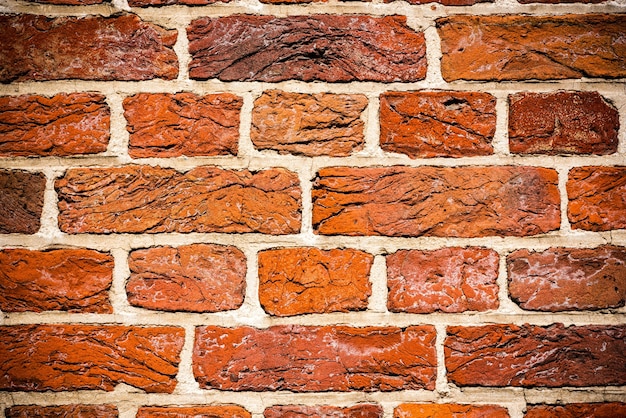 Red Brick Wall Texture Background. Horizontal shot