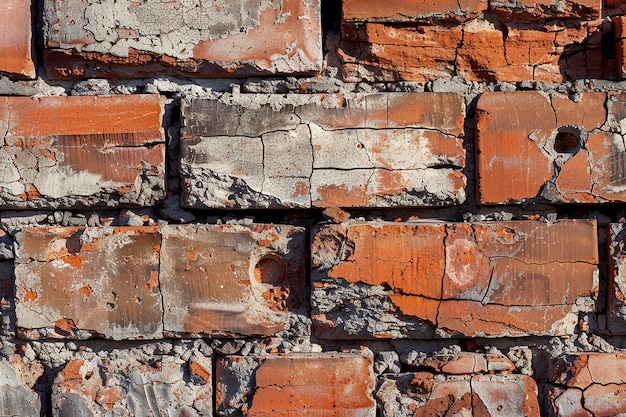 a red brick wall with a white and gray graffiti on it