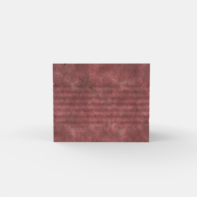 Red briquette brick 3d modelling