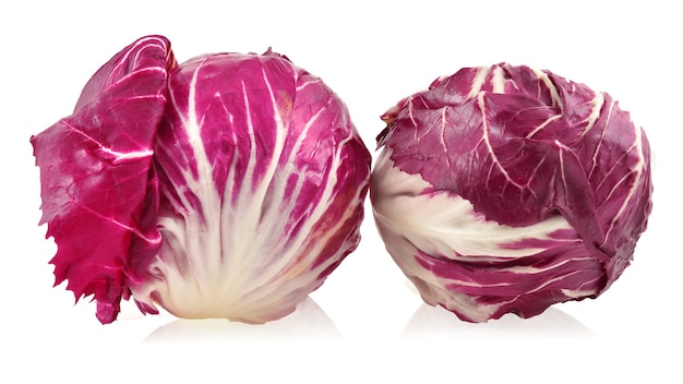 Red cabbage isolated on white background