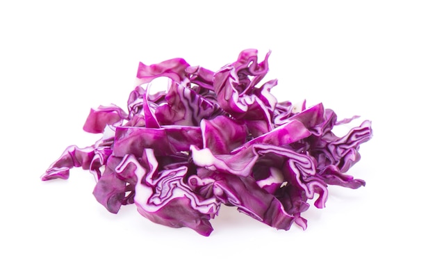 Red cabbage isolated on white background