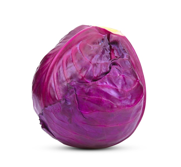 Red cabbage isolated on white background