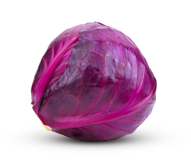 Red cabbage isolated on white background