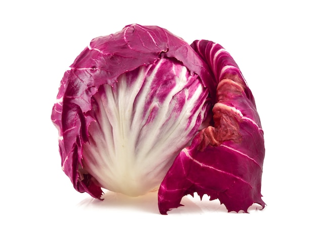 Red cabbage isolated on white