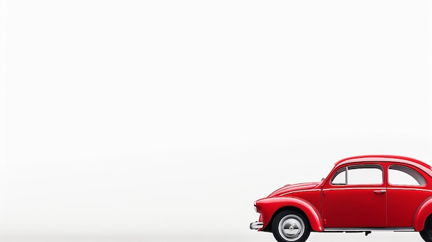 Photo a red car with the hood open is shown against a white background