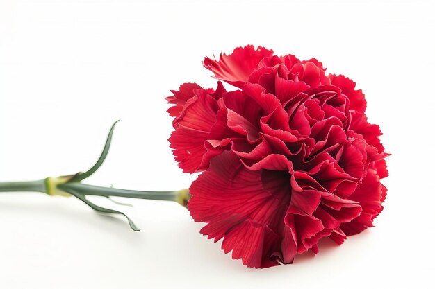 Photo red carnation isolated on white background beautiful carnation flower