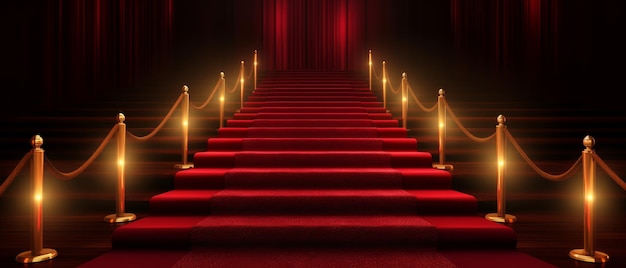 Red Carpet long red colored carpet VIPs Generative AI