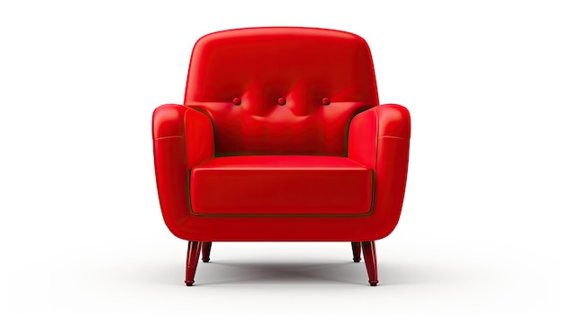 a red chair with a face on the back