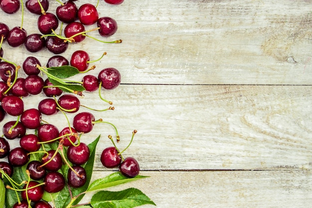 Red cherries. Selective focus. Food and drink.