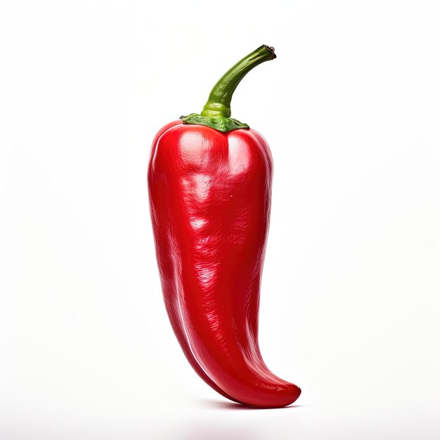 a red chili pepper isolated on white background