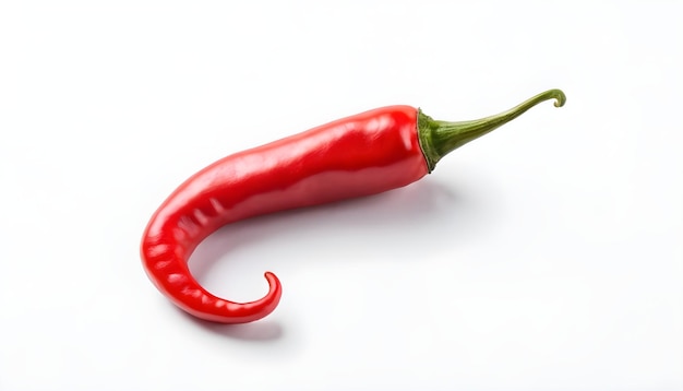 Red chili pepper on white background