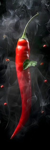 Photo red chili peppers creative spicy sharp