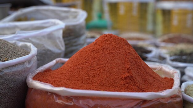 Red Chilli Powder Focused Photo