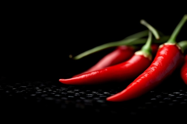 Photo red chillies on a dark rustic background