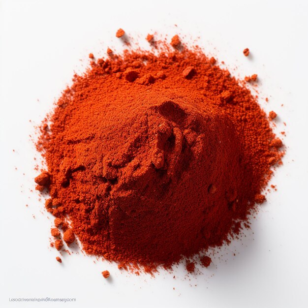 Red Chilly Powder in a bowl over moody and white background selective focus