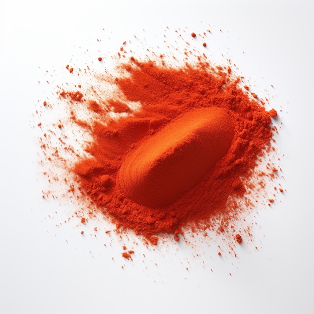 Red Chilly Powder in a bowl over moody and white background selective focus