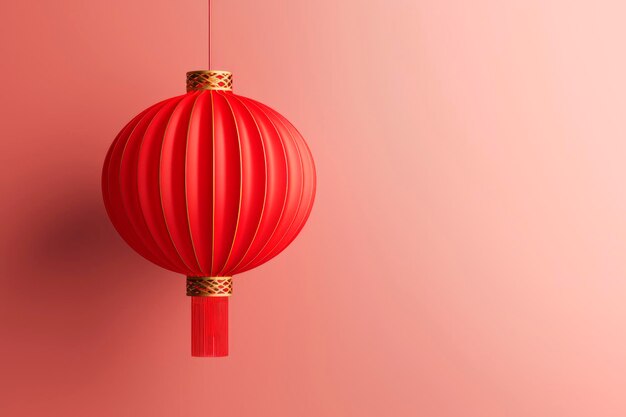 Red Chinese flashlight on a light background