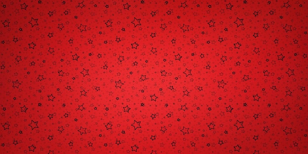 Red Christmas Background, Black big and small Stars, Christmas decoration