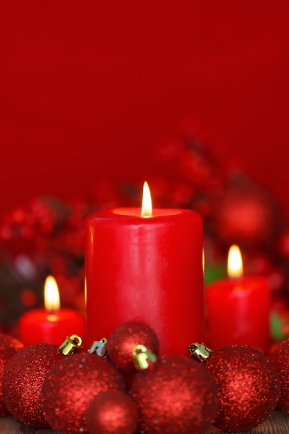 Red Christmas candles