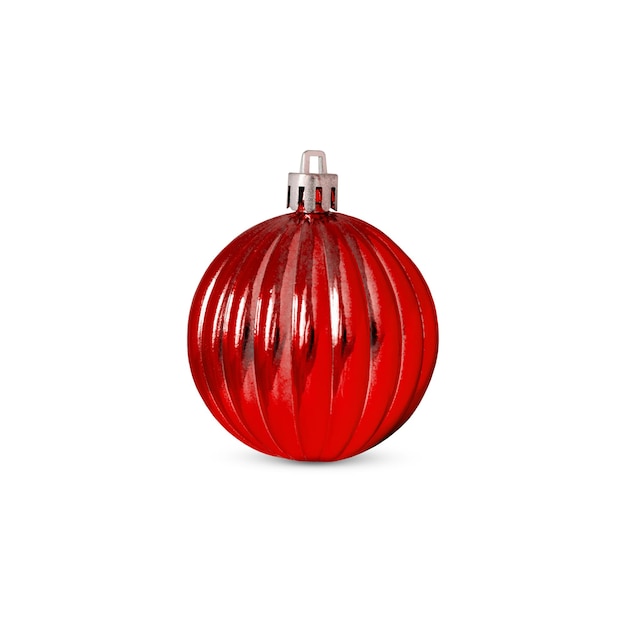 Red christmas decoration isolated on white background