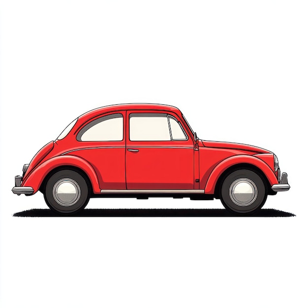 Photo red classic car illustration