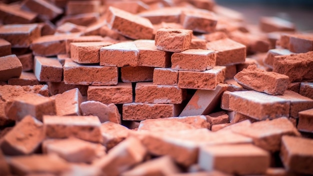 red clay bricks for construction