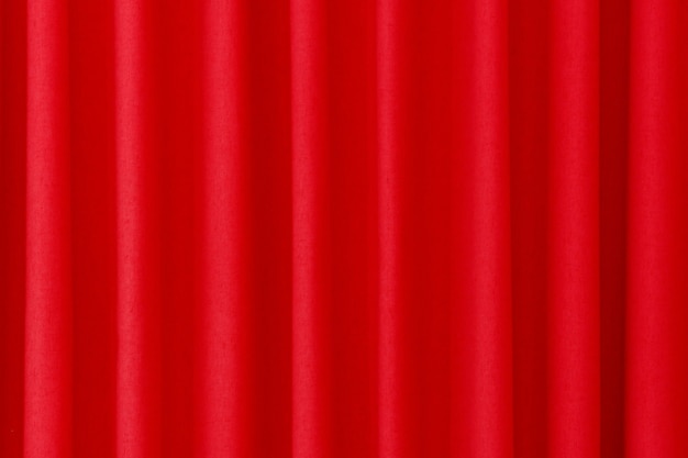 Red Closed Curtain Background extreme closeup.