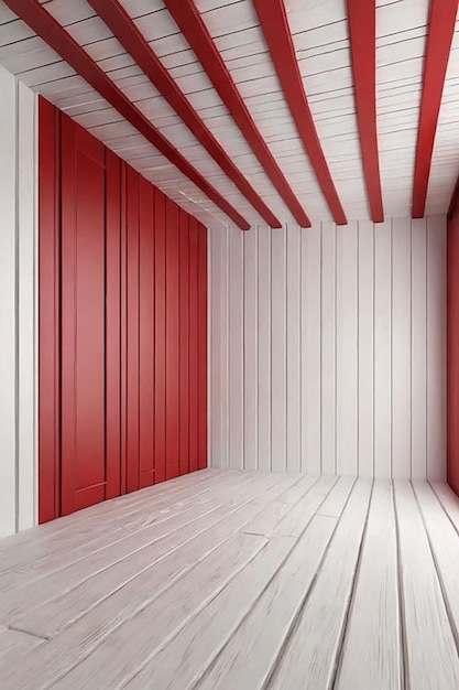 red closet doors with a white wall and red door