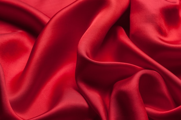 Red cloth waves background texture