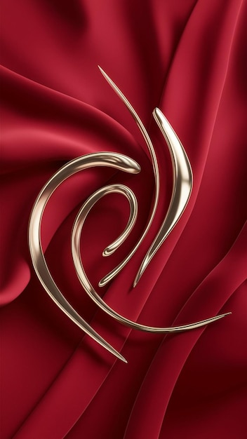 a red cloth with a gold hook on it elegant red gold background