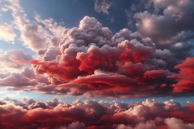 Red Clouds Background Cloud Background Clouds Background Sky Background Clouds Texture AI Generative