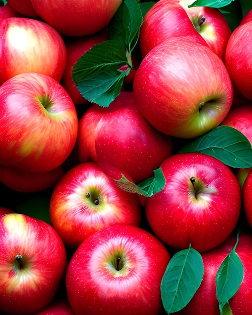 Red Color Apple Fruits