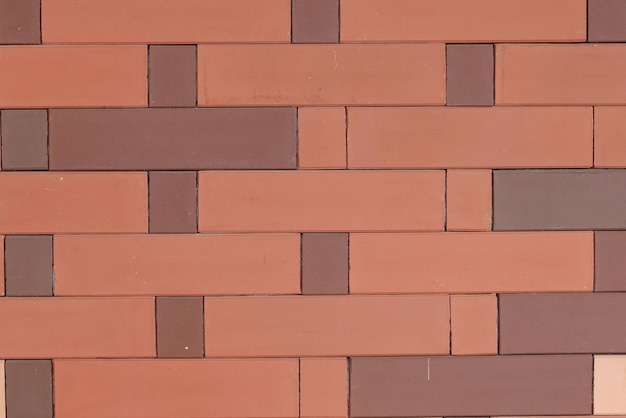 Red color brick wall background