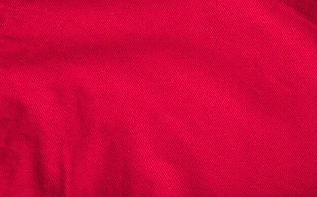 Red colored velvet textile. Background