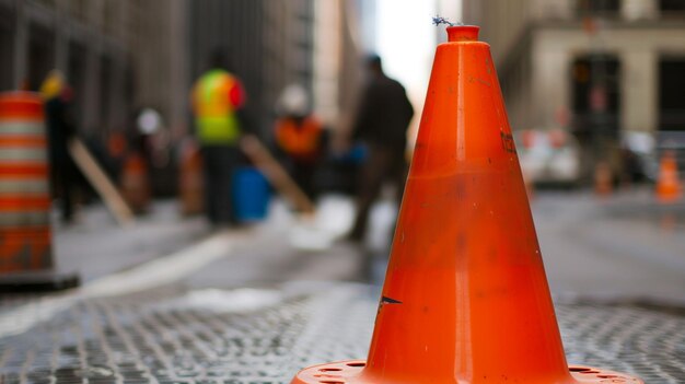 Photo a red cone with a hole in the top of it