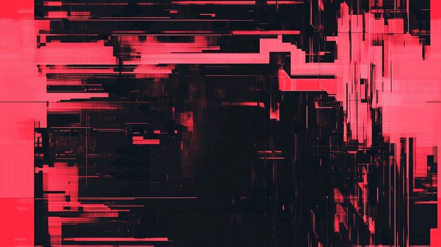 Photo red contrast display glitch effect