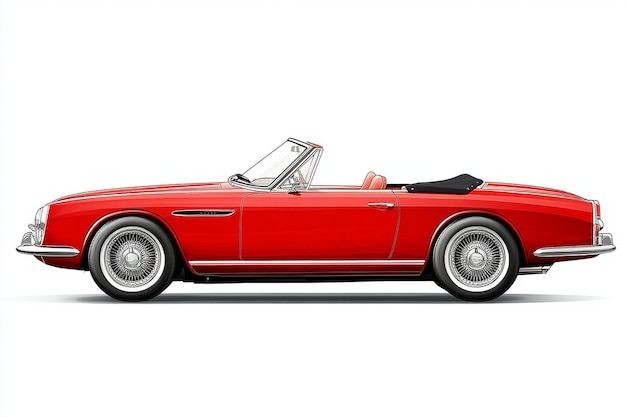 Photo a red convertible with a hood that says quot the driver quot