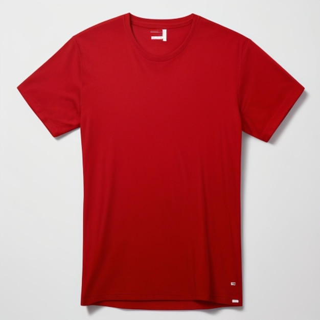 Red cotton blend tshirt featuring a classic design and made from a comfortable fabric