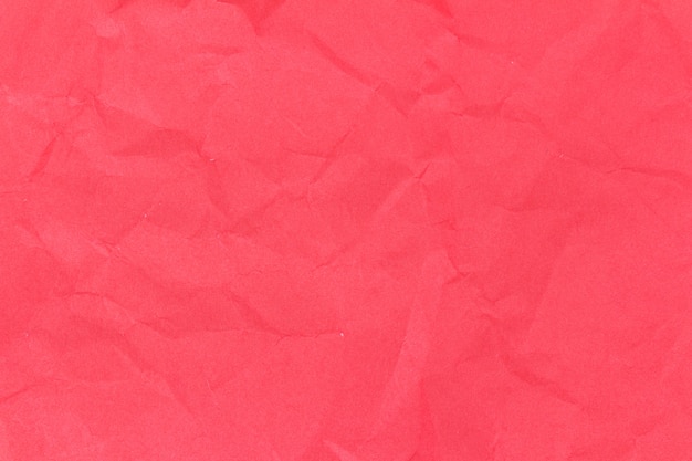 Red crumpled paper texture background