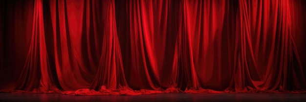 Red Curtain Background for Ceremony and Theatre Decoration Ideal for Motion Pictures Orchestras