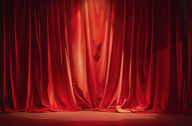 Red Curtain Opens on Stage