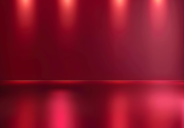 a red curtain with a red background with a reflection of a light