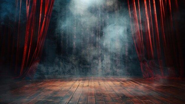 Photo a red curtain with smoke coming out of it generate ai image