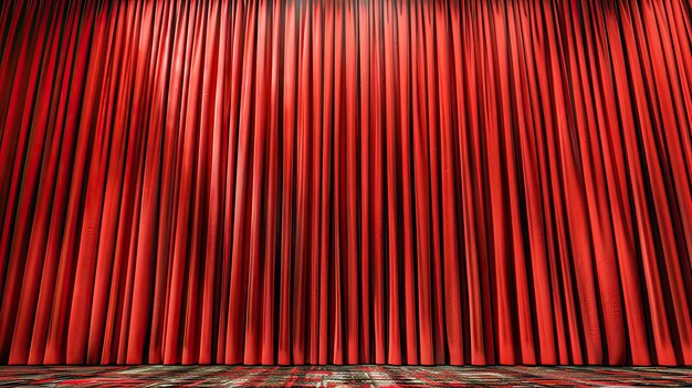 Red curtain with a spotlight HD 8K wallpaper Stock Photographic Image