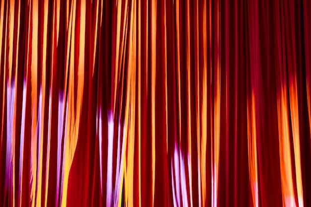 Red curtains and the spotlight in the Theater between shows.