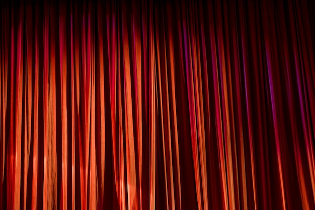 Red curtains and the spotlight in the Theater between shows.