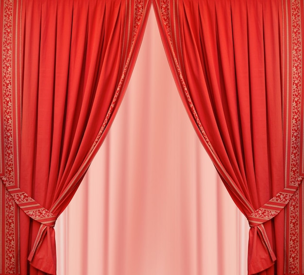 Red curtains