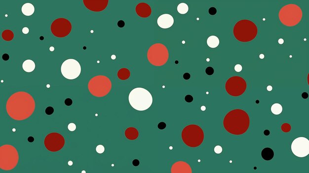 Photo red dots circles balls on green background abstract image texture pattern wallpaper cover